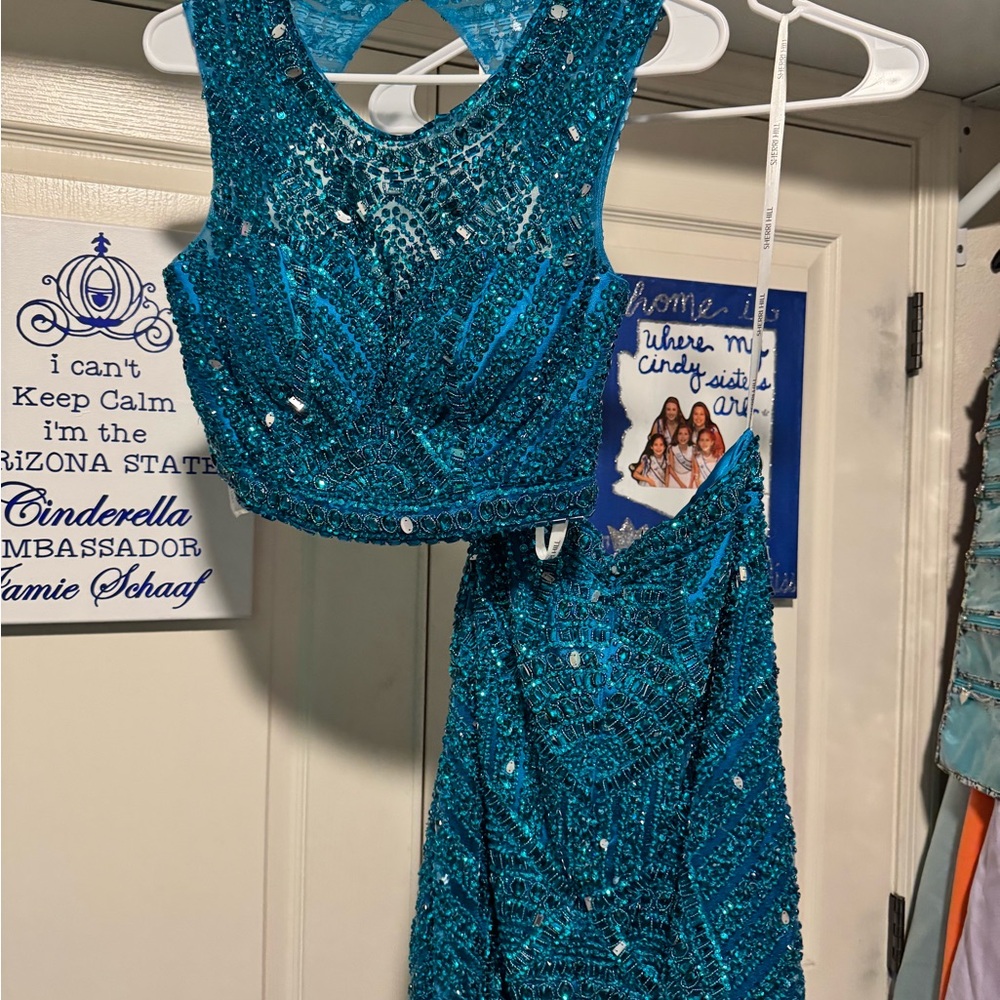 Sherri Hill Two Piece Beaded Homecoming Dress